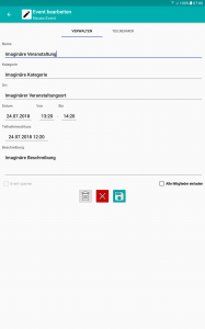 Tablet - Eventeditor
