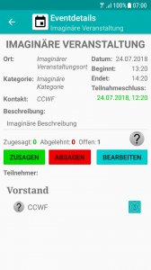 Smartphone - Eventdetails