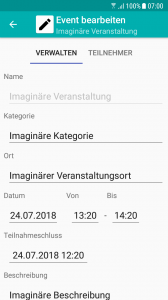 Smartphone - Eventeditor