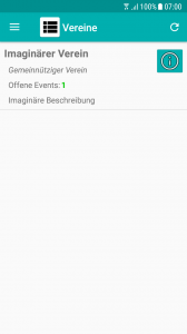 Smartphone - Vereinsliste